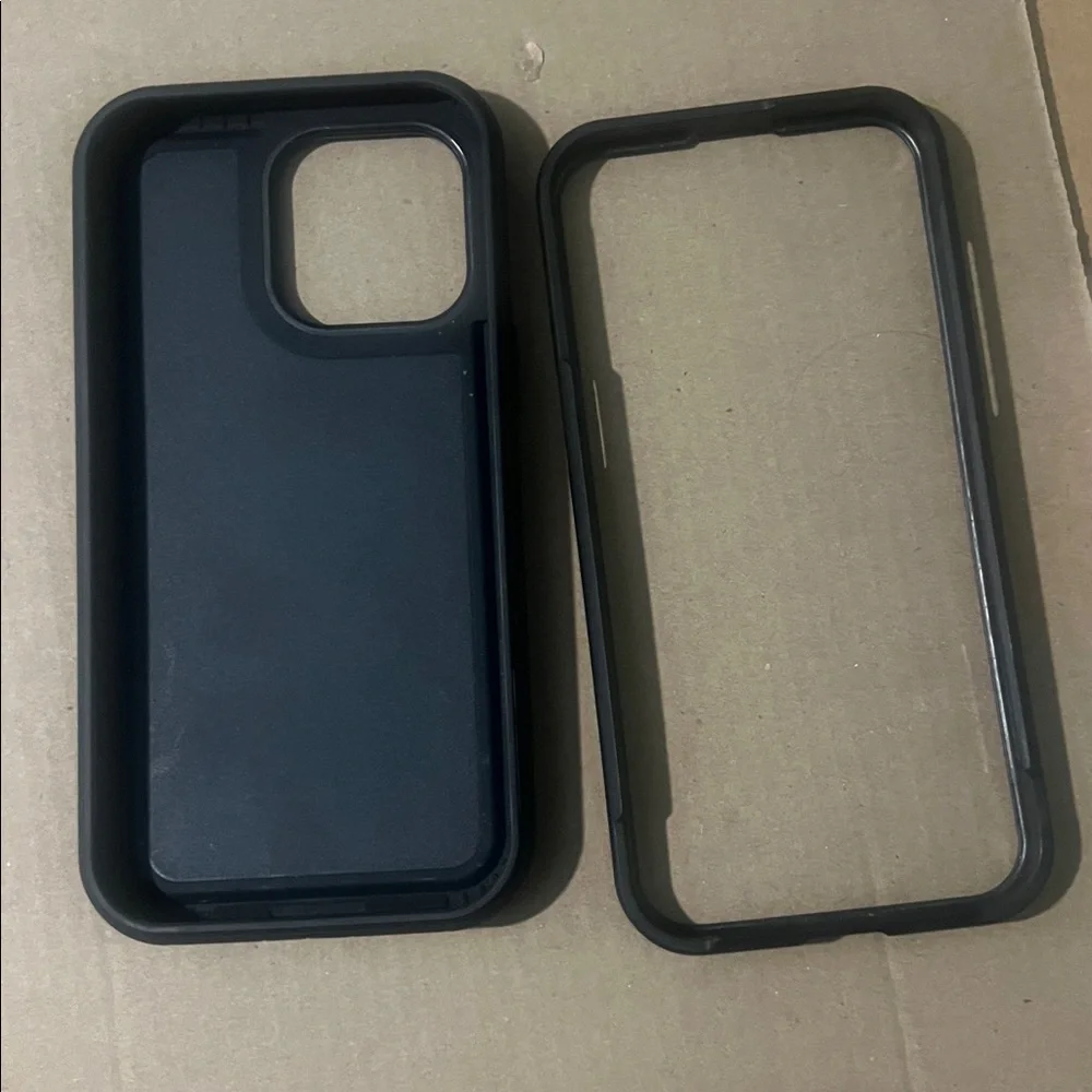 Apple iPhone 15 Pro Max Black Protective Phone Case with Clip